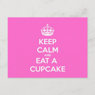 Kalm houden en een Cupcake eten Briefkaart