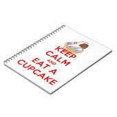 Kalm houden en een Cupcake eten Notitieboek (Linkerzijde)
