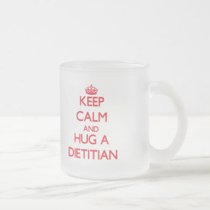 Kalm houden en een Dietitiaan vasthouden Matglas Koffiemok