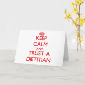Kalm houden en een Dietitiaan vertrouwen Kaart (Gele Bloem)