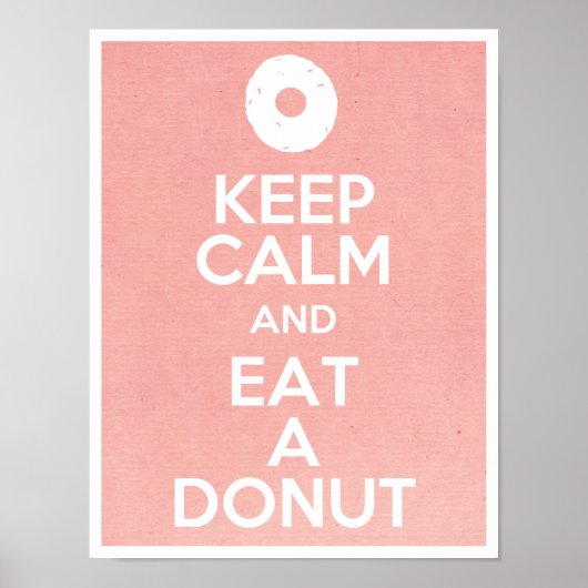 Kalm houden en een donut eten poster (Voorkant)
