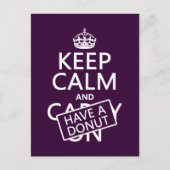 Kalm houden en een donut hebben briefkaart (Voorkant)