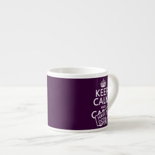 Kalm houden en een donut hebben espresso kop