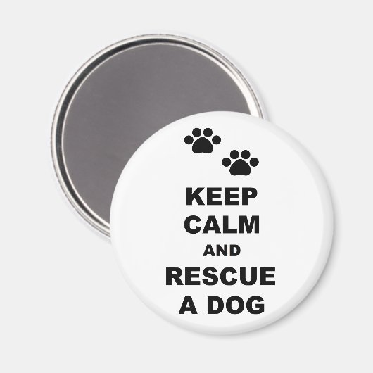 Kalm houden en een hond redden magneet (Voorkant / Achterkant)