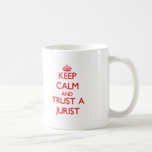 Kalm houden en een jurist vertrouwen koffiemok
