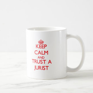 Kalm houden en een jurist vertrouwen koffiemok