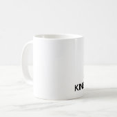 Kalm houden en een Kinesioloog vasthouden Koffiemok (Voorkant links)