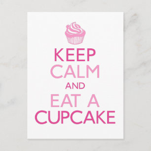 Kalm houden en een koekje eten briefkaart