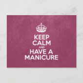 Kalm houden en een mest, roze leder, kuit hebben briefkaart (Voorkant)