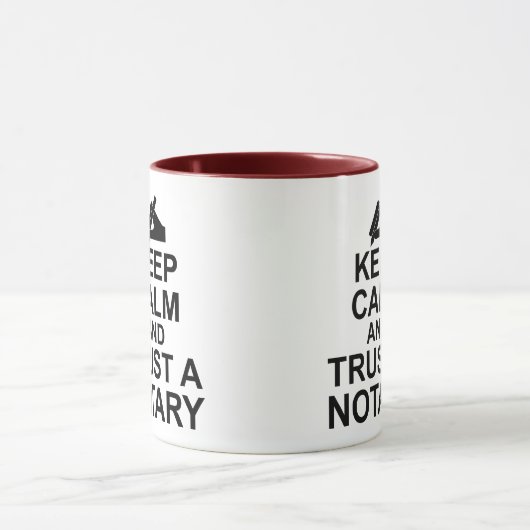 Kalm houden en een Notaris vertrouwen Mok (Midden)