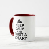 Kalm houden en een Notaris vertrouwen Mok (Voorkant links)