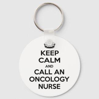 Kalm houden en een oncologische verpleegster belle sleutelhanger