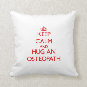 Kalm houden en een osteopath vasthouden kussen