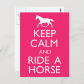 Kalm houden en een paardenBriefkaart besturen Briefkaart (Voorkant / Achterkant)