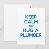Kalm houden en een Plumber Briefkaart vasthouden (Voorkant / Achterkant)