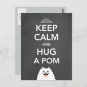 Kalm houden en een pom-pommern vasthouden briefkaart (Voorkant / Achterkant)