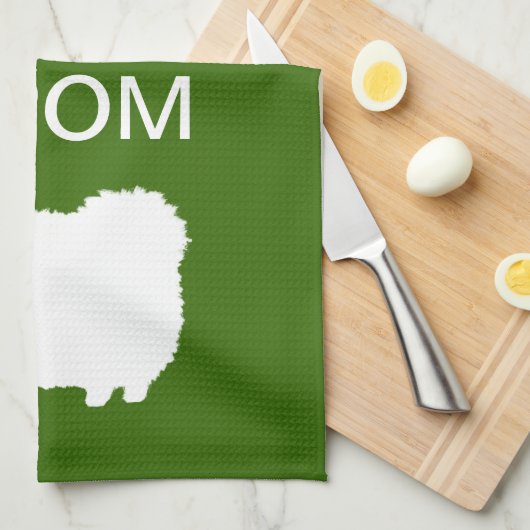 Kalm houden en een pom vasthouden - Pommeren in Cu Theedoek (Quarter Fold)