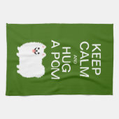 Kalm houden en een pom vasthouden - Pommeren in Cu Theedoek (Horizontaal)