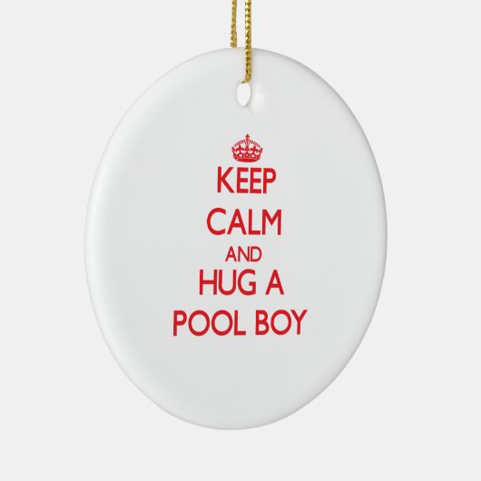 Kalm houden en een pooljongen vasthouden keramisch ornament (Rechts)