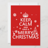Kalm houden en een prettige kerst hebben kaart (Voorkant)