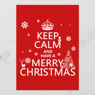 Kalm houden en een prettige kerst hebben kaart