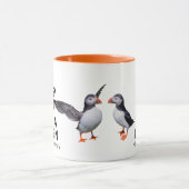 Kalm houden en een Puffin Mok vasthouden (Midden)