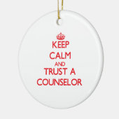 Kalm houden en een raadsman vertrouwen keramisch ornament (Links)