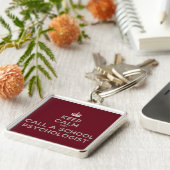 Kalm houden en een schoolpsycholoog Sleutelhanger (Zijkant)