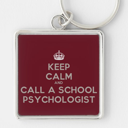 Kalm houden en een schoolpsycholoog Sleutelhanger (Voorkant)