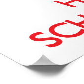 Kalm houden en een schoolverpleegster vasthouden poster (Hoek)