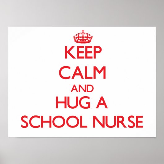 Kalm houden en een schoolverpleegster vasthouden poster (Voorkant)