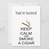 Kalm houden en een sigaar roken kaart (Voorkant)