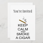 Kalm houden en een sigaar roken kaart (Voorkant / Achterkant)