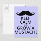 Kalm houden en een snor kweken briefkaart (Voorkant / Achterkant)