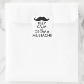 Kalm houden en een snor kweken vierkante sticker (Tas)