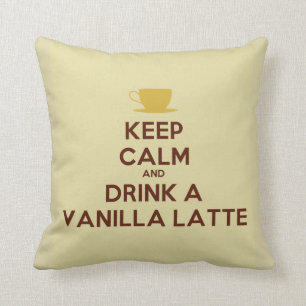 Kalm houden en een Vanilla Latte Pillow Drinken Kussen