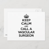 Kalm houden en een vasculaire chirurg bellen briefkaart (Voorkant / Achterkant)