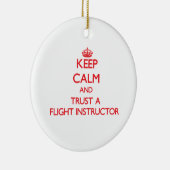 Kalm houden en een vlieginstructie vertrouwen keramisch ornament (Rechts)