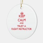 Kalm houden en een vlieginstructie vertrouwen keramisch ornament (Links)