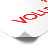 Kalm houden en een vrijwilliger aan het lijf houde poster (Hoek)