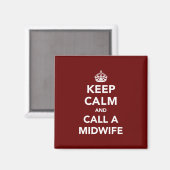 Kalm houden en een vroedvrouw bellen magneet (Voorkant / Achterkant)