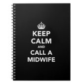 Kalm houden en een vroedvrouw bellen notitieboek (Voorkant)