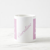 Kalm houden en een witte roze maken koffiemok (Center)