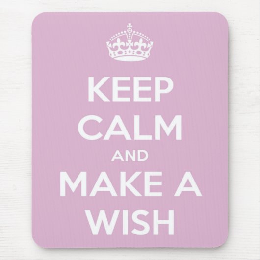 Kalm houden en een witte roze maken muismat (Voorkant)