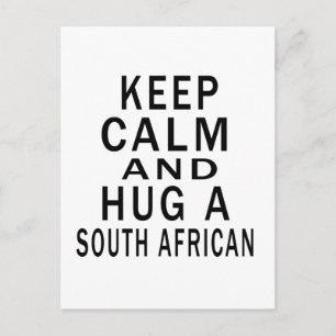 Kalm houden en een Zuid-Afrikaan vasthouden Briefkaart
