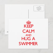 Kalm houden en een zwemmer vasthouden briefkaart (Voorkant / Achterkant)