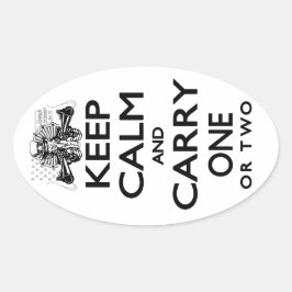 Kalm houden en eentje meenemen ovale sticker