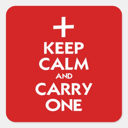 Kalm houden en eentje meenemen vierkante sticker (Voorkant)
