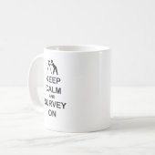 Kalm houden en enquête houden koffiemok (Voorkant links)