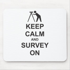 Kalm houden en enquête houden muismat